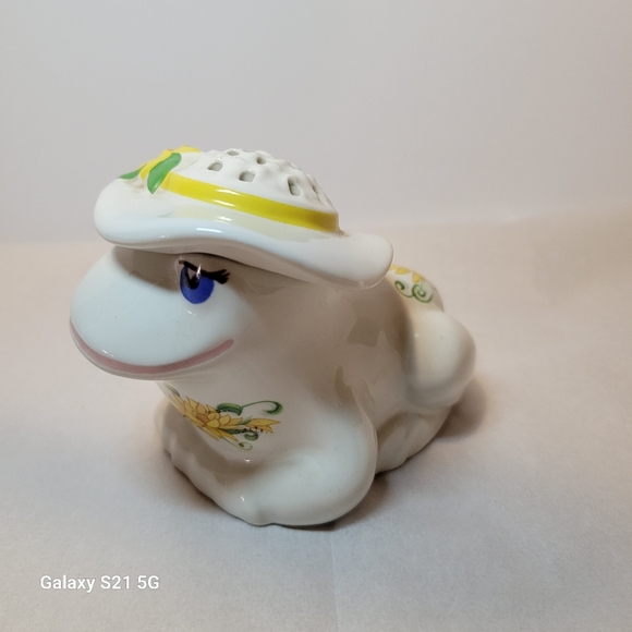Avon Winking Lady Frog With Hat Figure 1980 Vintage Garden Party - Picture 6 of 7